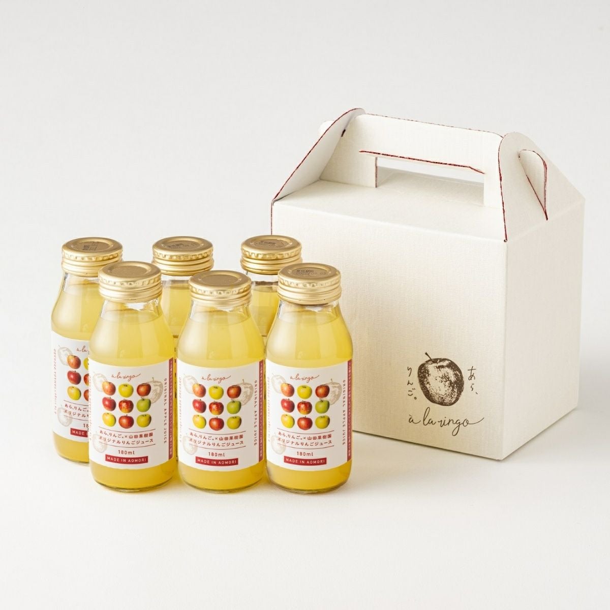 オリジナルりんごジュース180mL【6本/10本】 | あら、りんご